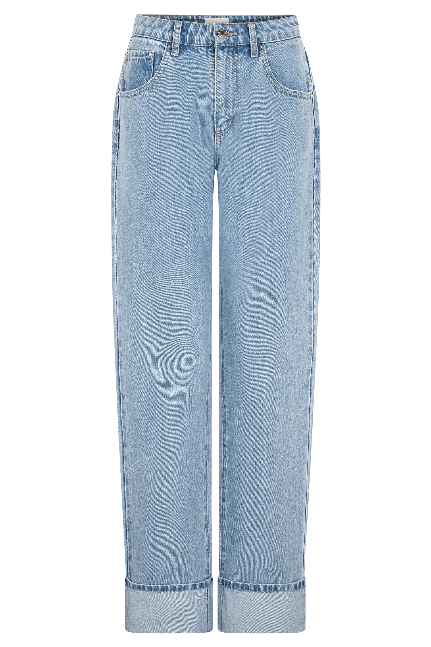 Kirralee Straight Leg Cuffed Jeans Classic Blue