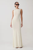Tarna Sleeveless Slinky Maxi Dress Bone