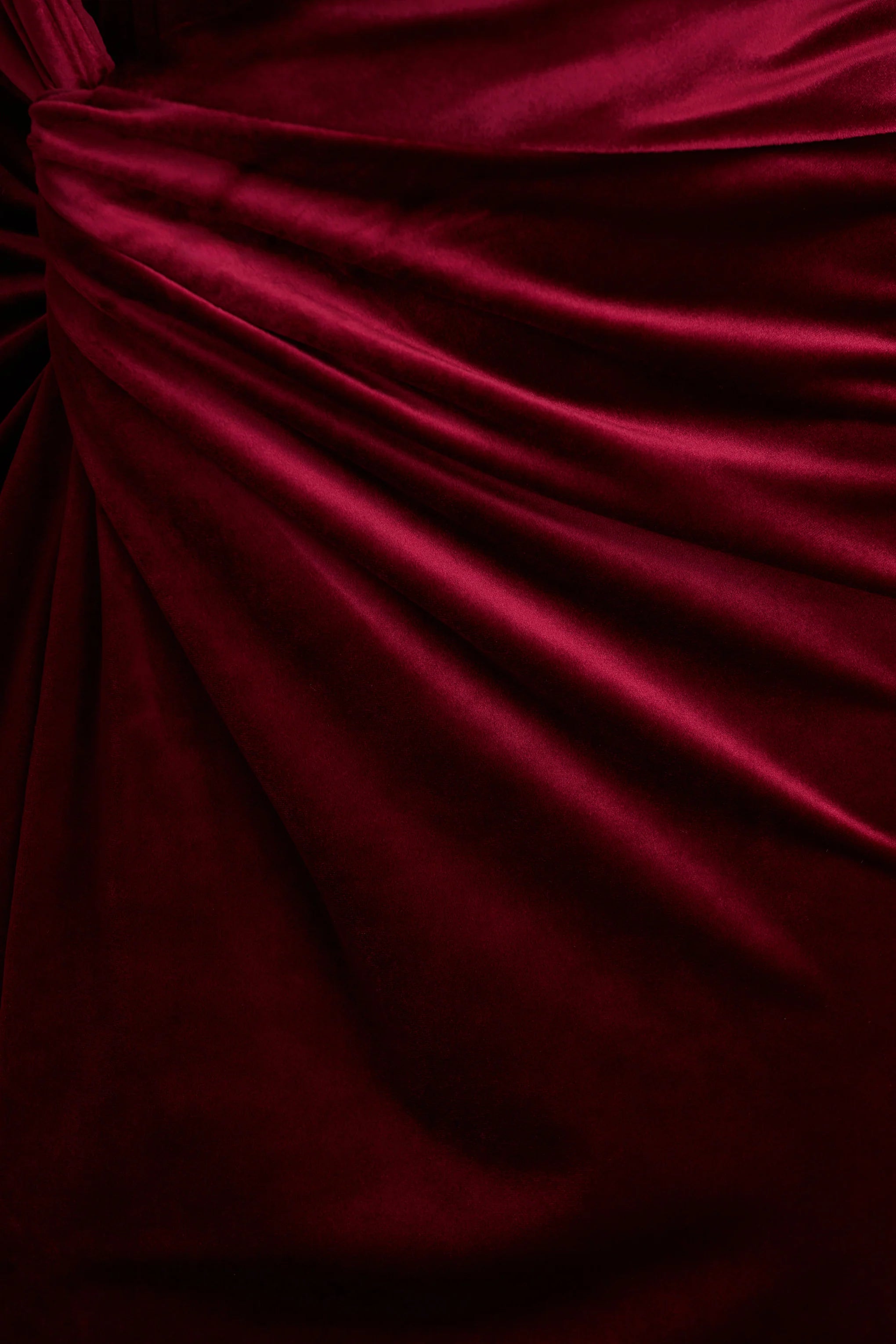 Fay Berry Velvet Corset Style Knot Maxi Dress