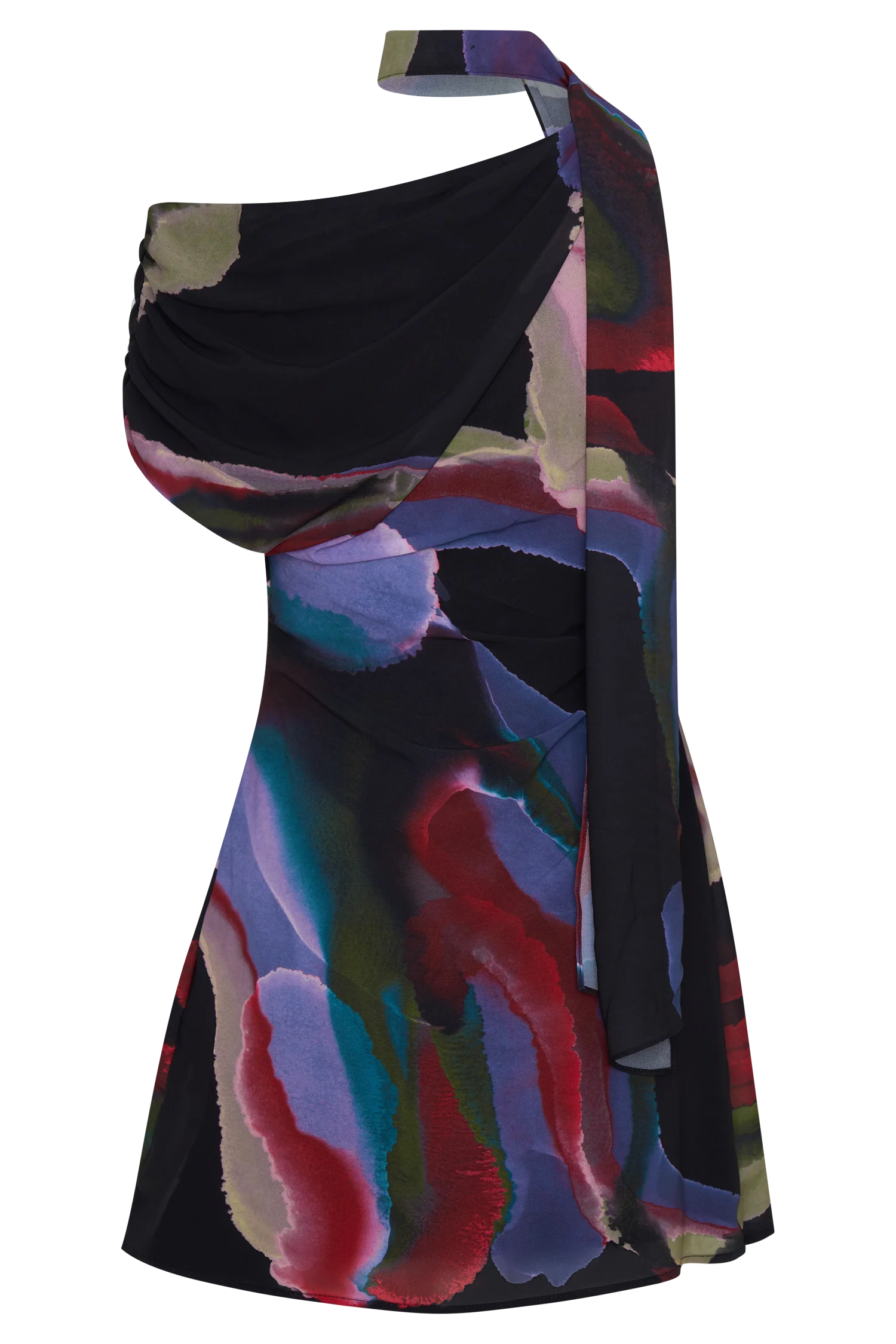 Daisie Chiffon Mini Dress Multi Fluid Reverie Print