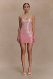 Mora Sequin Mini Dress Ombre Pink