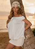 Leighken Knit Mini Dress - White