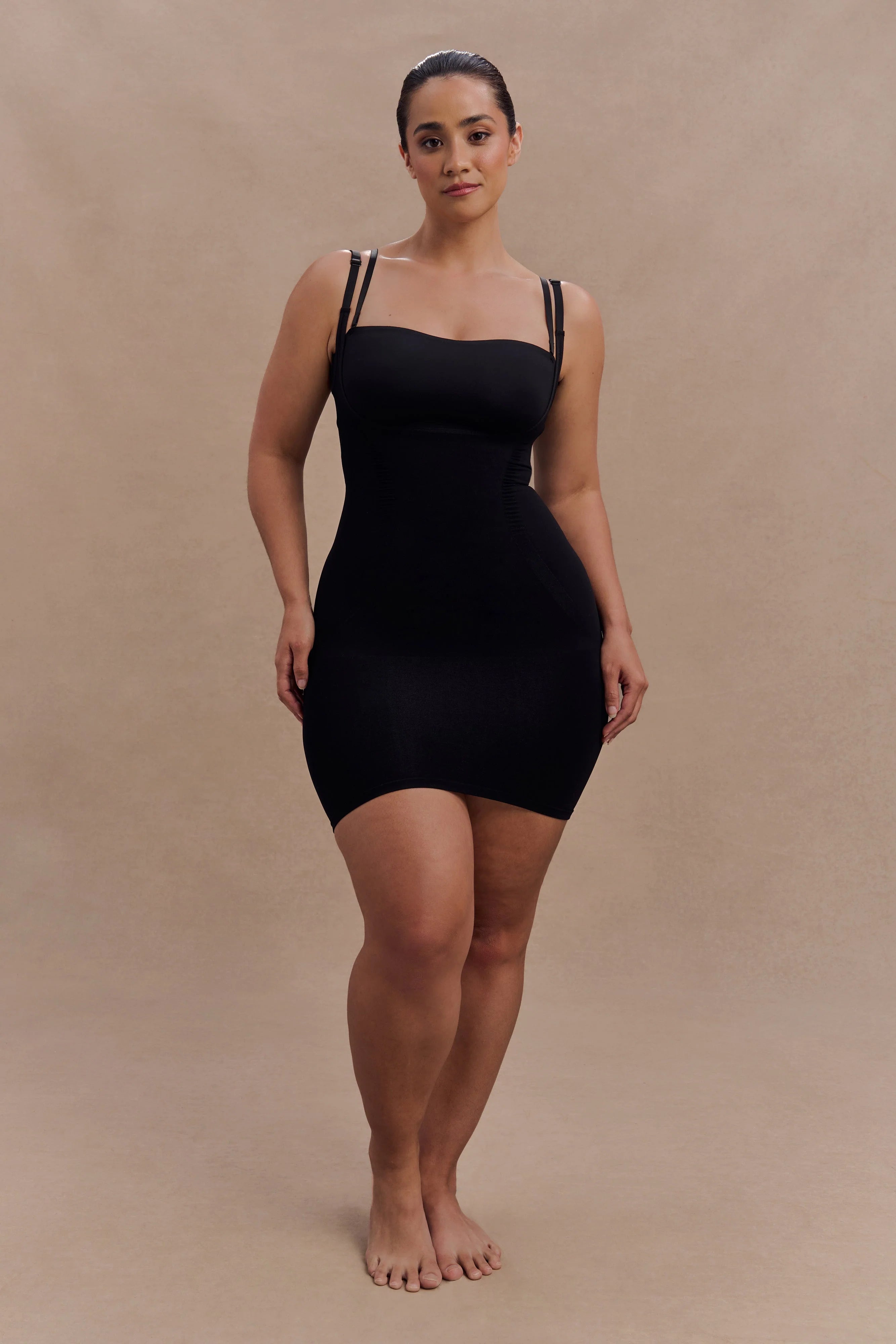 Jocelyn Backless Shapewear Mini Dress Black