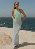 Caspa Crochet Maxi Dress Multi
