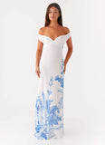 Krissa Maxi Dress Blue Floral