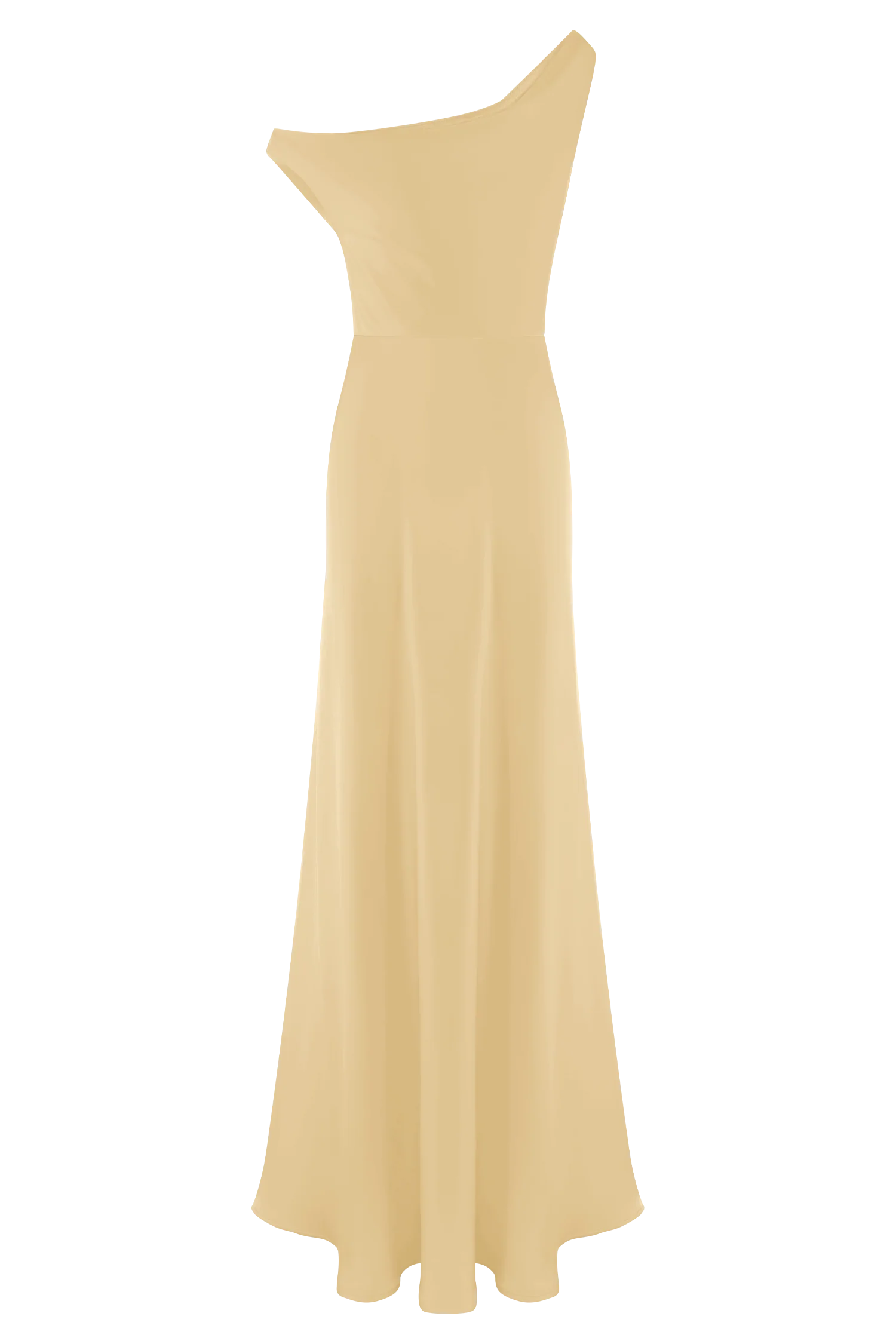 Jacinta One Shoulder Maxi Dress Pastel Lemon