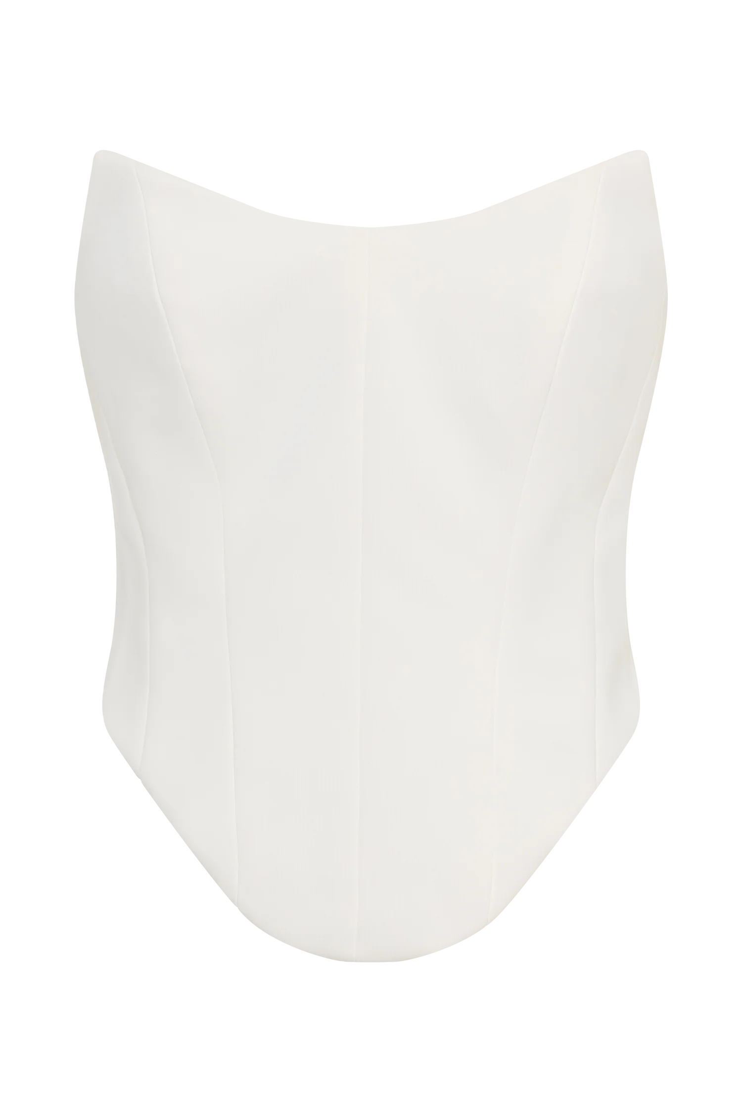 Karina Strapless Scuba Corset White