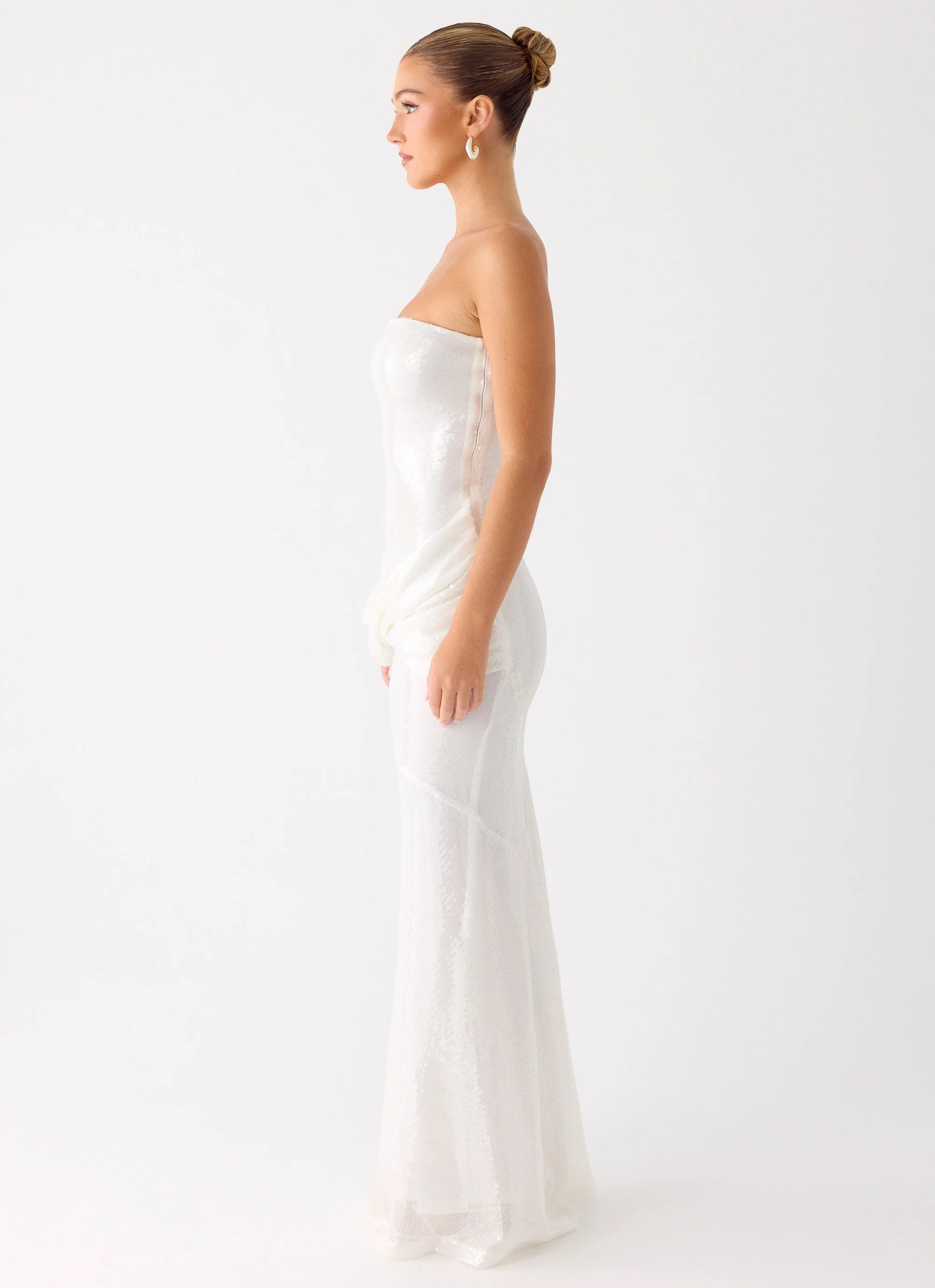 Anticipating Sequin Maxi Dress White