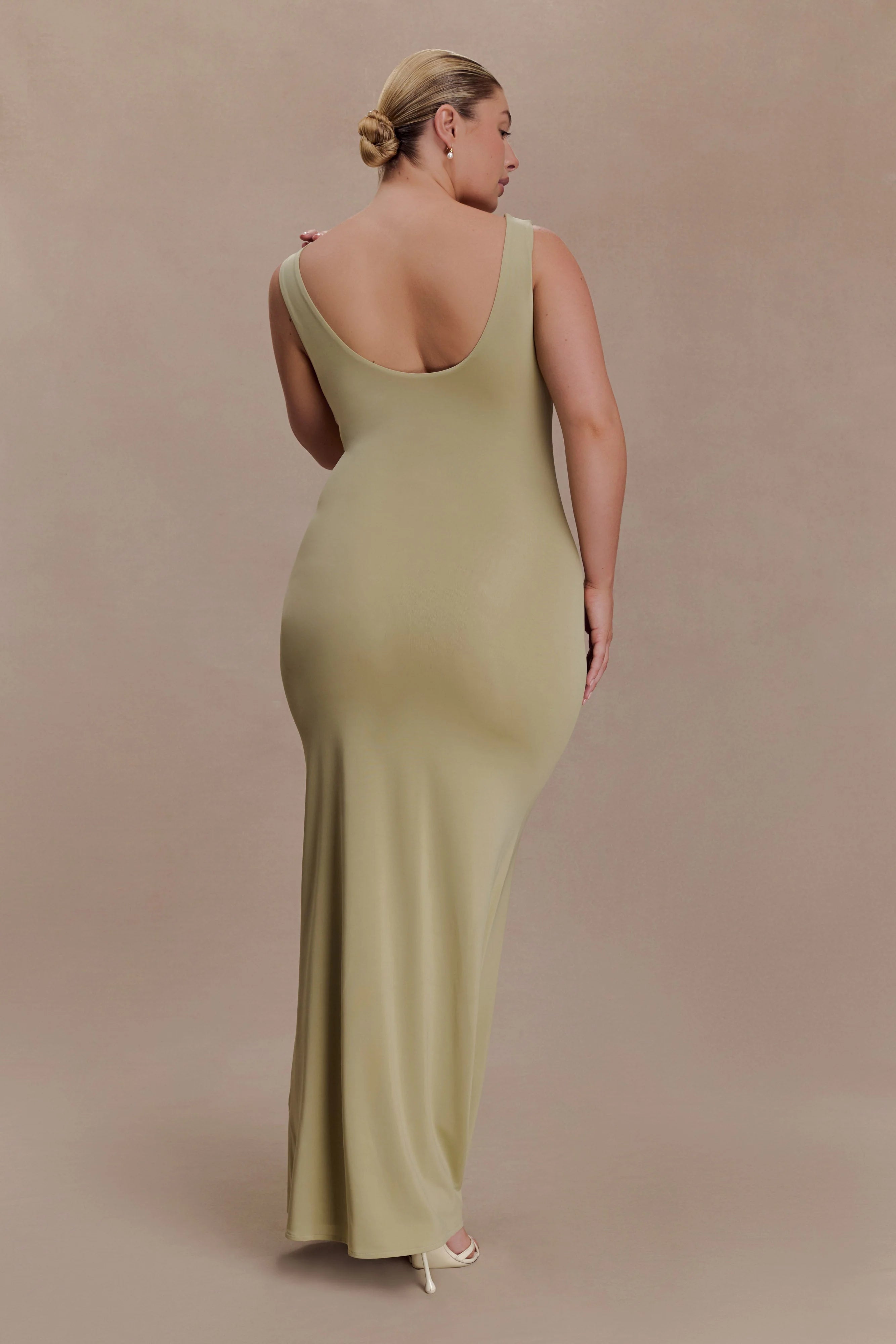 Marta Slinky Cowl Maxi Dress Sage