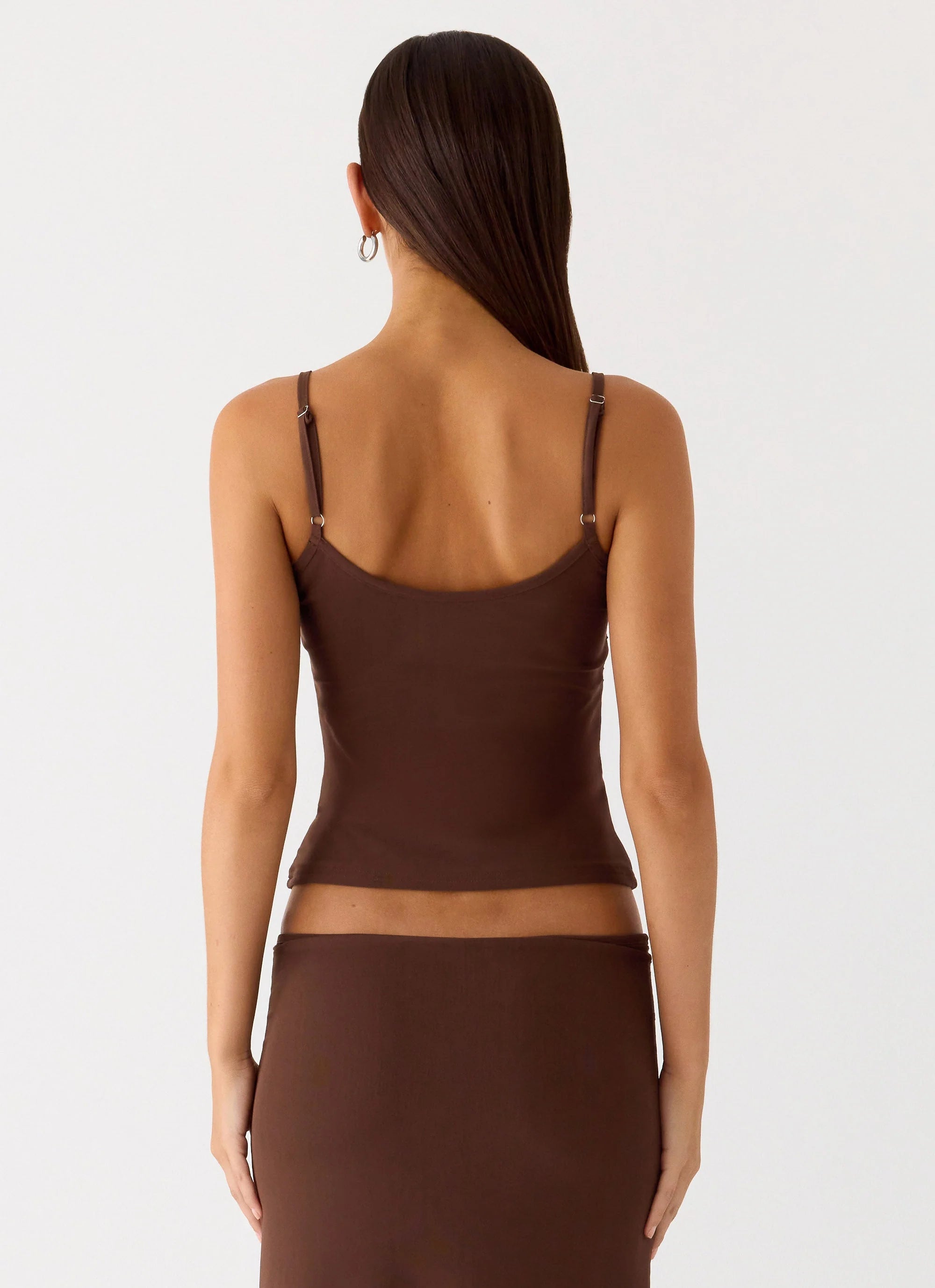Sweet Sky Beaded Top Chocolate