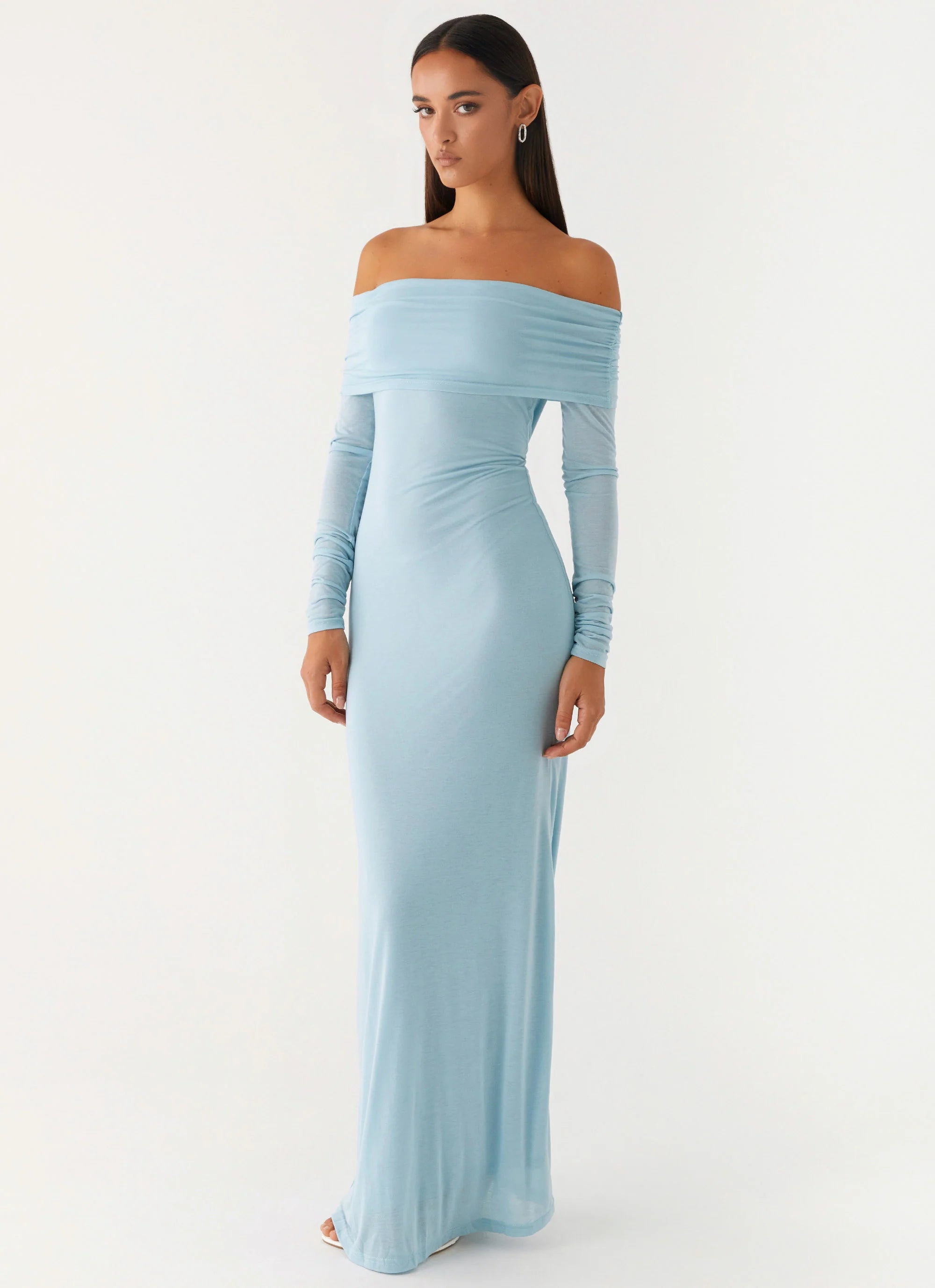 Cocoa Long Sleeve Maxi Dress Blue