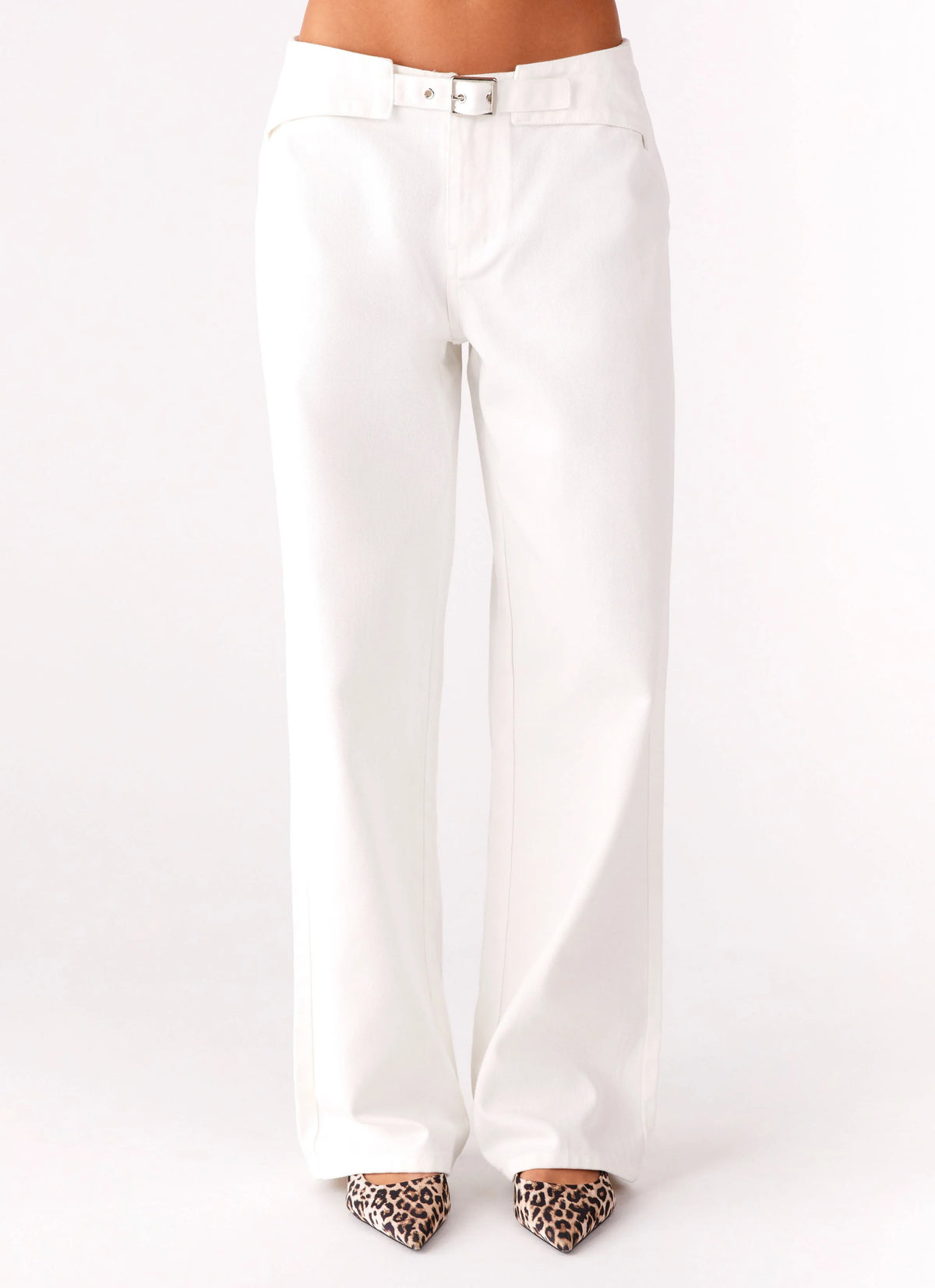 Texas Low Rise Denim Jeans White