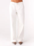 Texas Low Rise Denim Jeans White