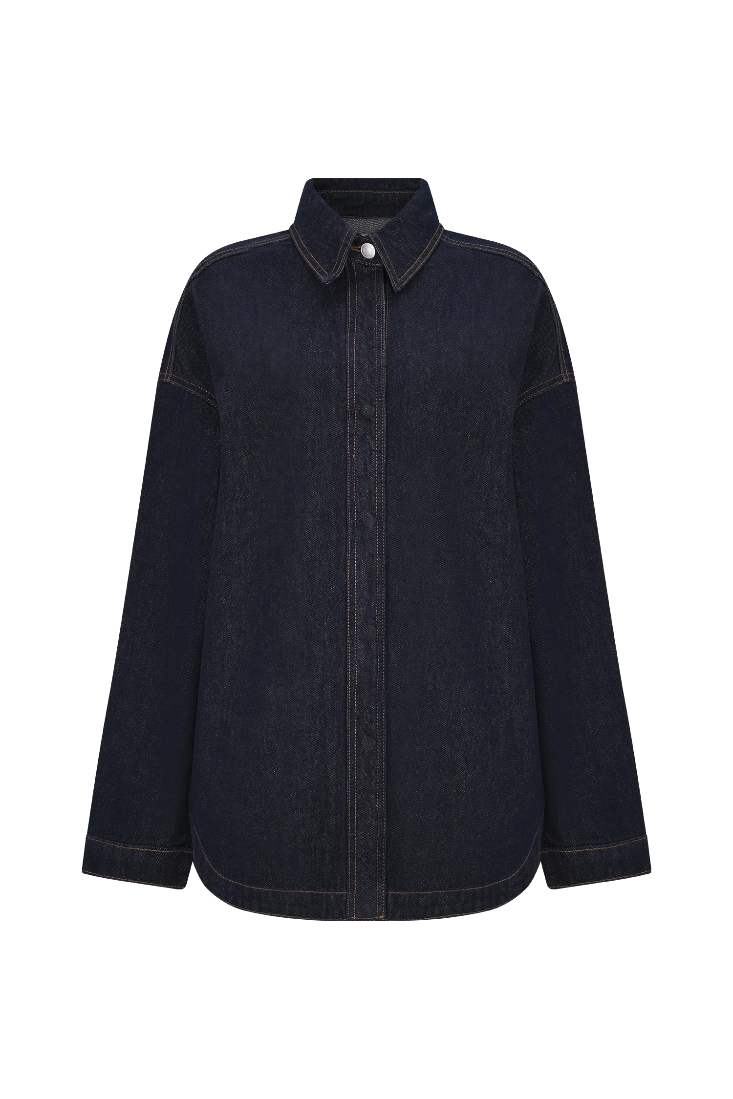 Lioda Oversized Denim Shirt Washed Indigo Blue