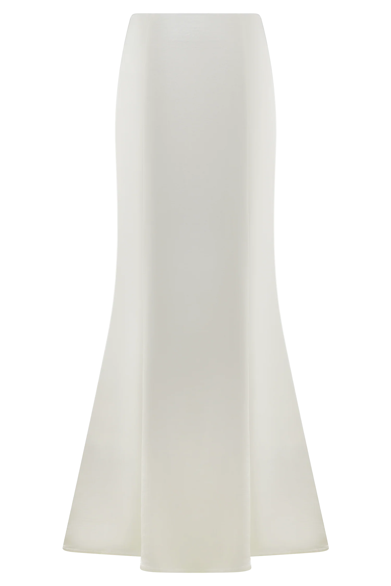Khloe Satin Fishtail Maxi Skirt White