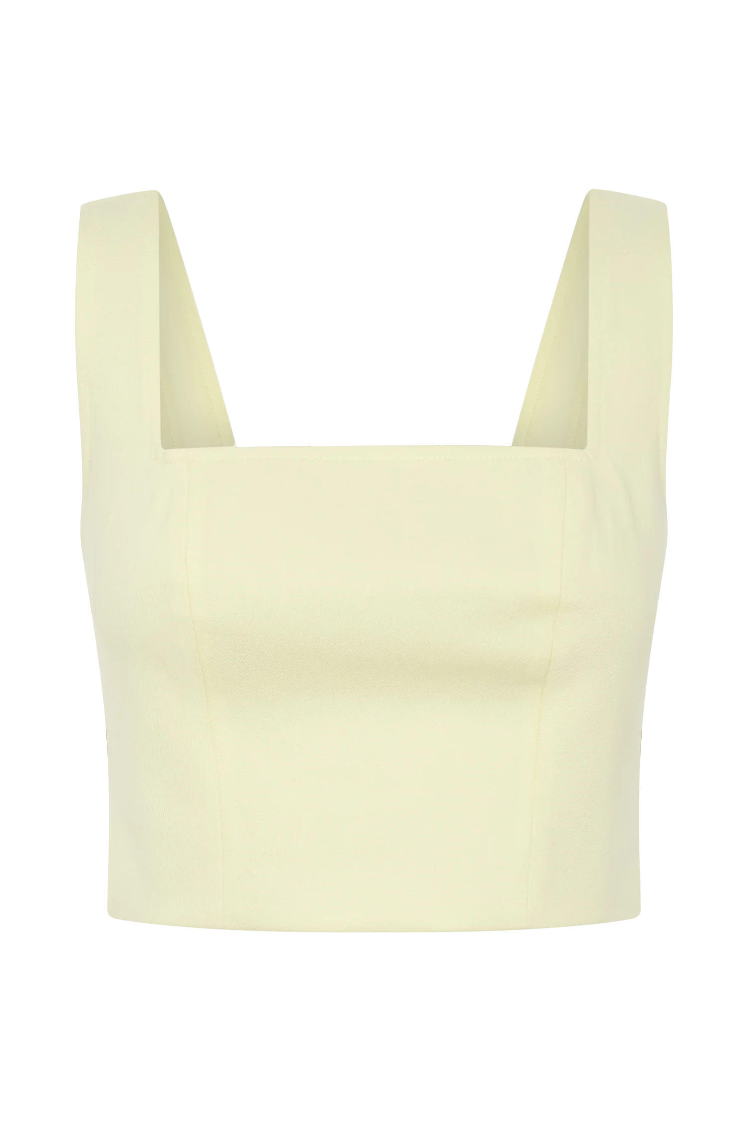 Josephine Crop Top With Open Back Lemon