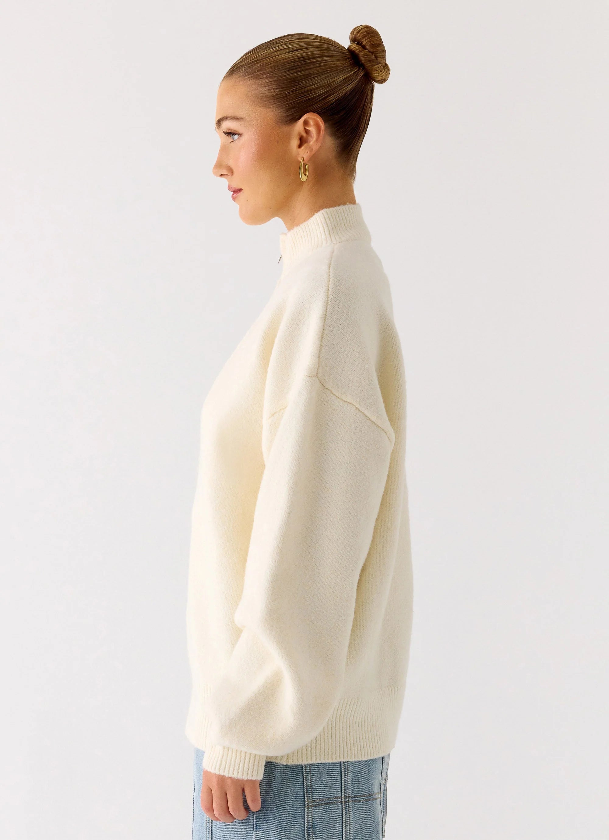 Davy Knit Zip Jacket Ivory
