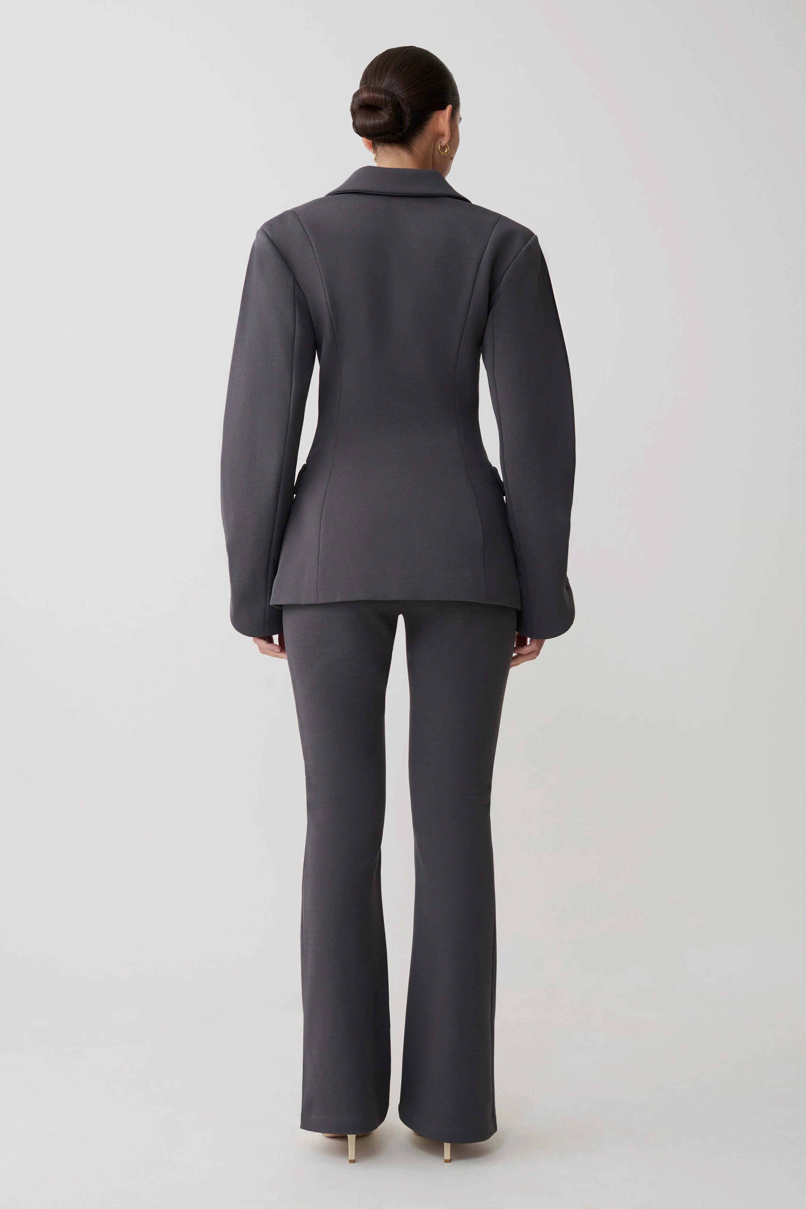 Wesley Structured Blazer Charcoal Shadow