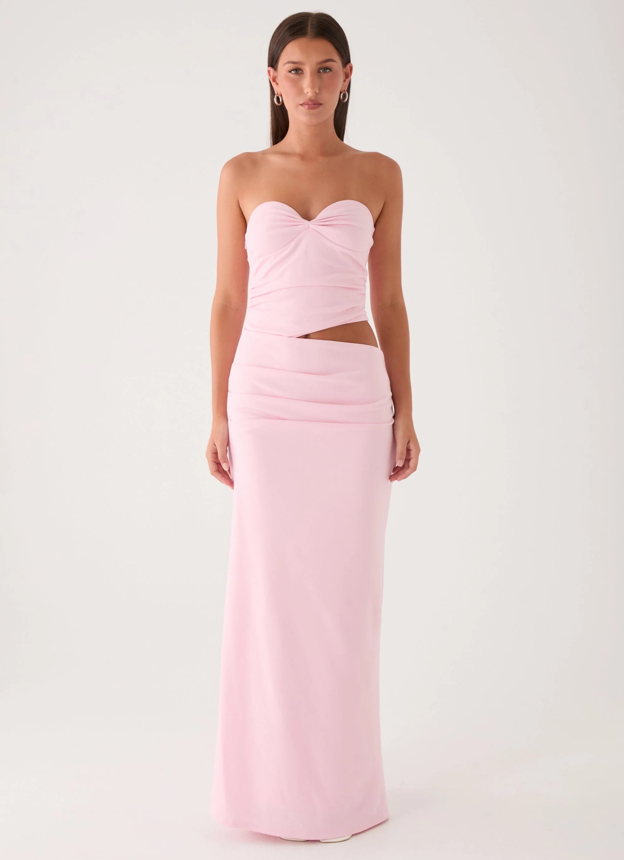 Carella Strapless Maxi Dress - Pink