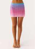 One More Time Sequin Knit Mini Skirt - Disco Ombre