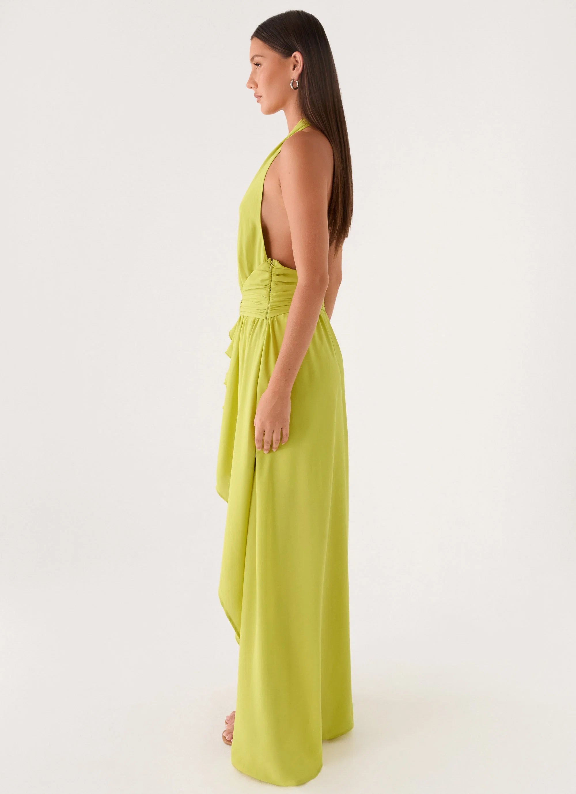 Sinead Halter Maxi Dress Lime