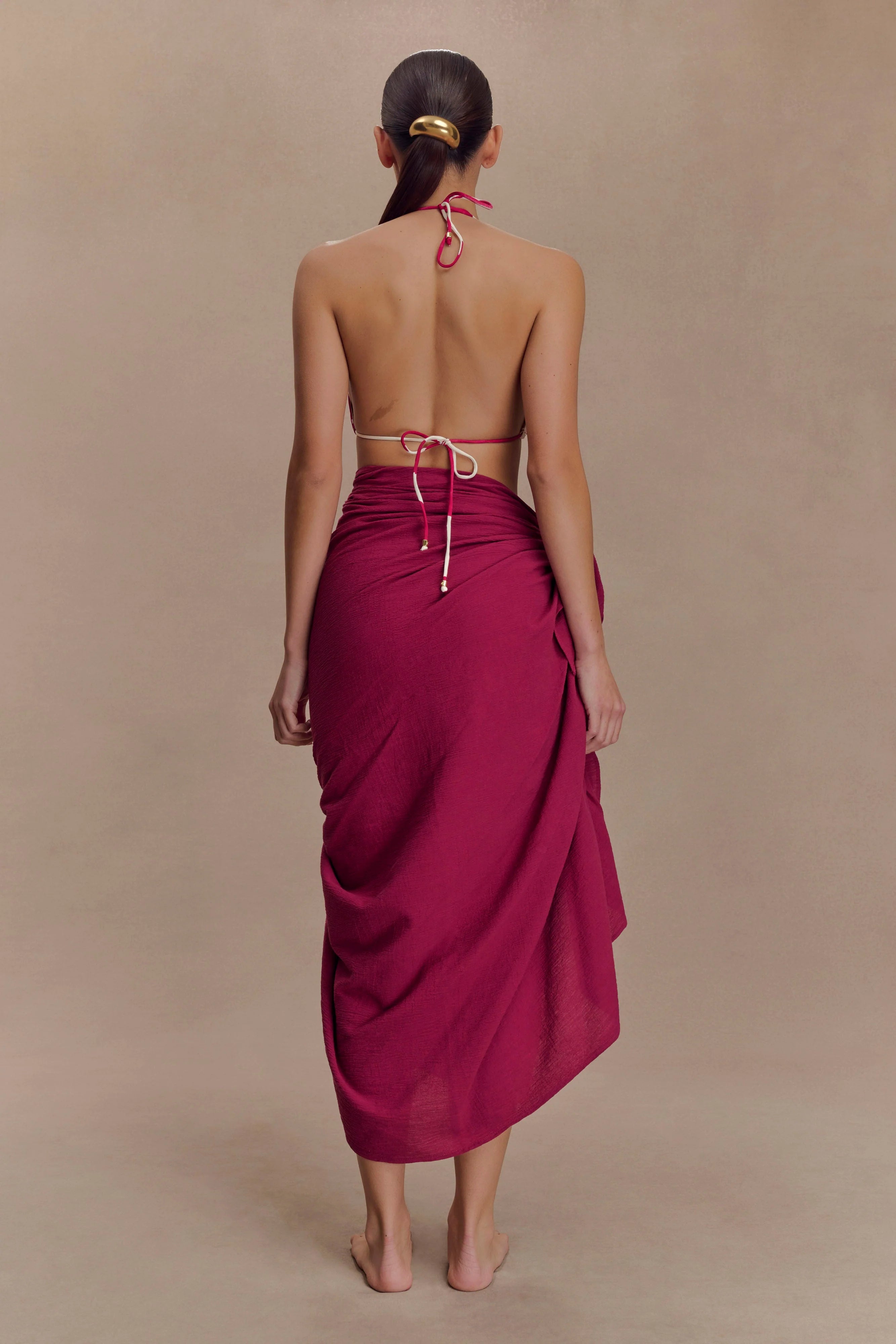 Evie Cotton Sarong Wine