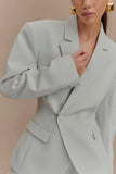 Jameson Cinched Suiting Blazer Light Sage