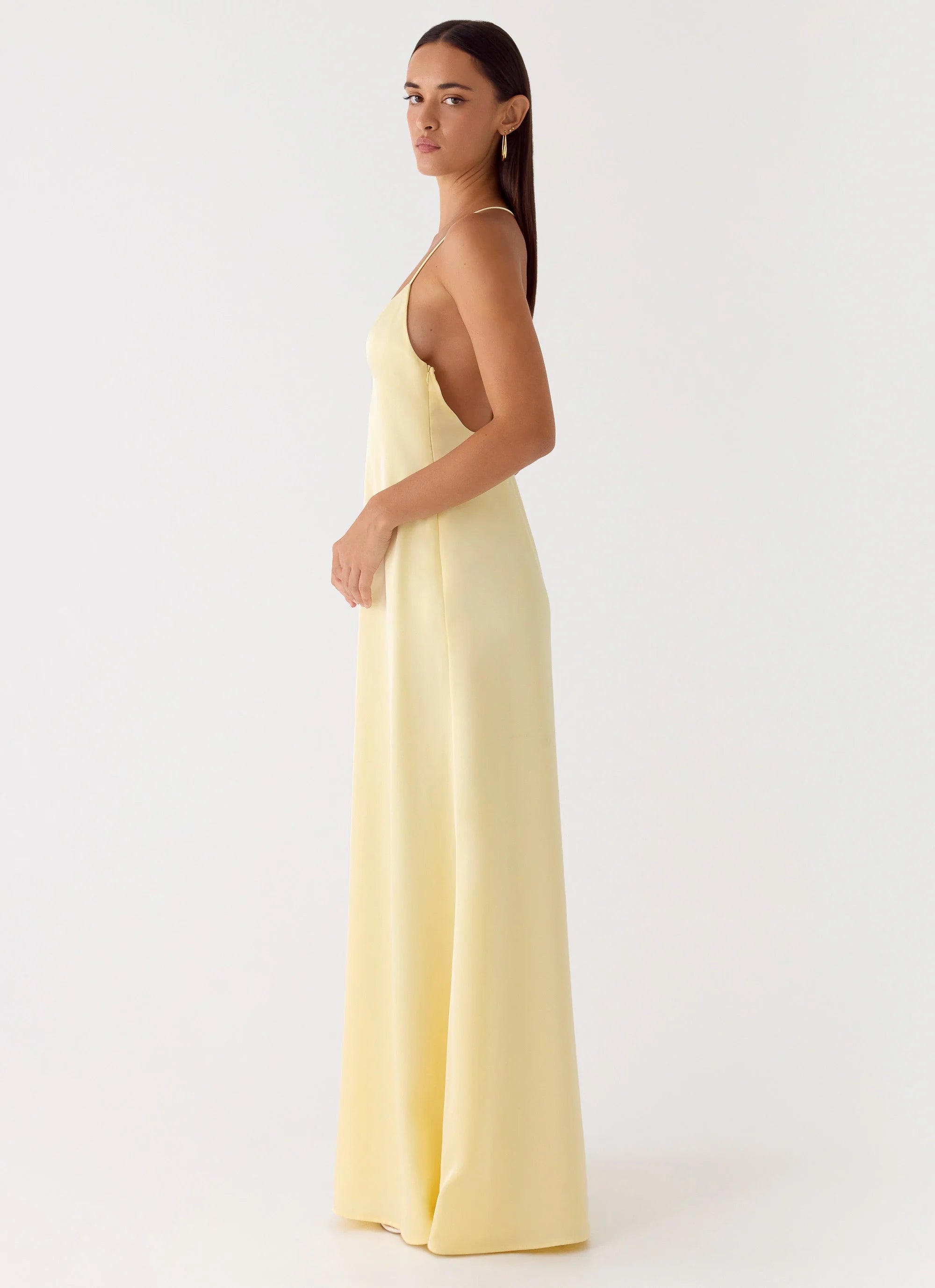 Fine Line Maxi Dress Yellow