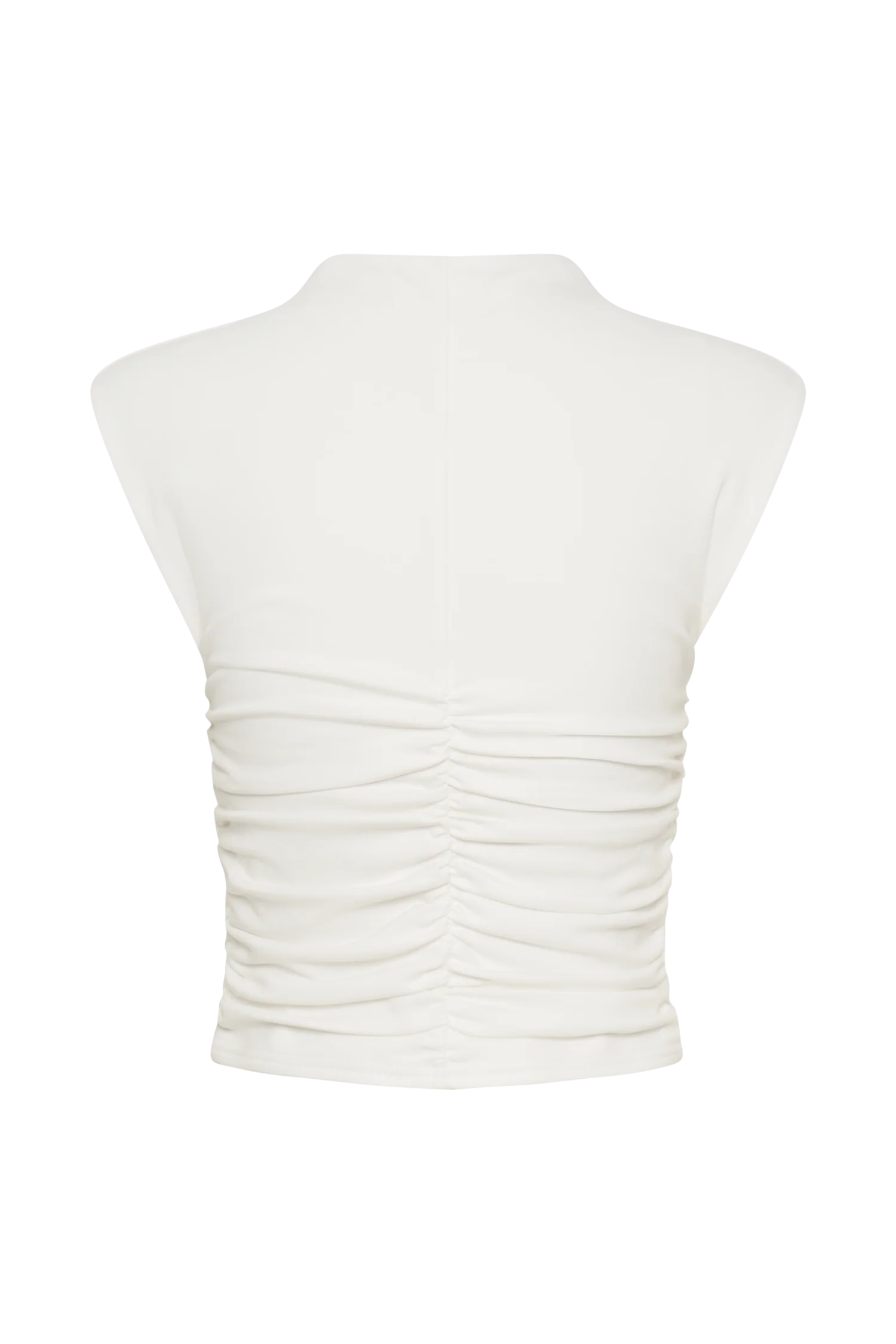 Ellia High Neck Sleeveless Top White