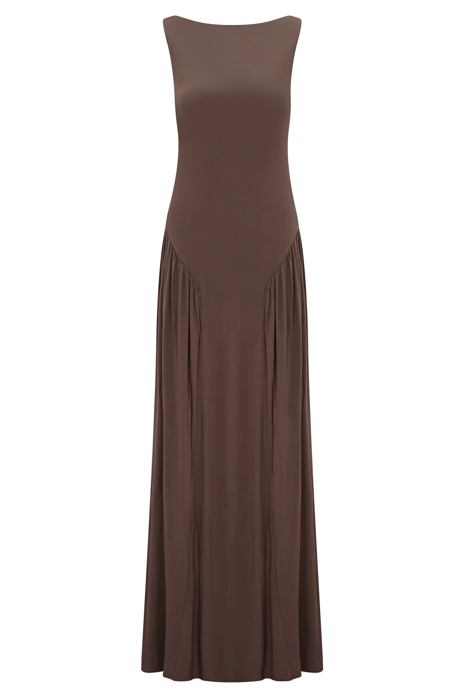 Marnie Modal Sleeveless Maxi Dress Chocolate