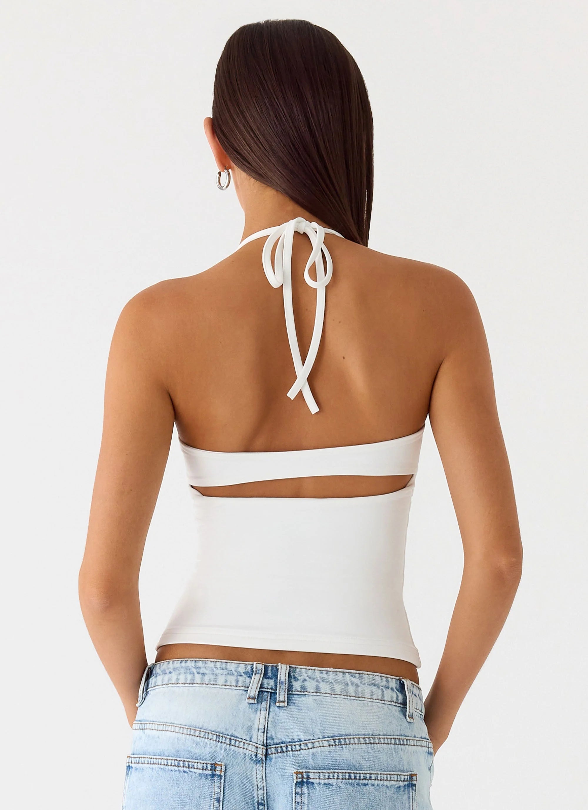 Chauncey Halter Top White