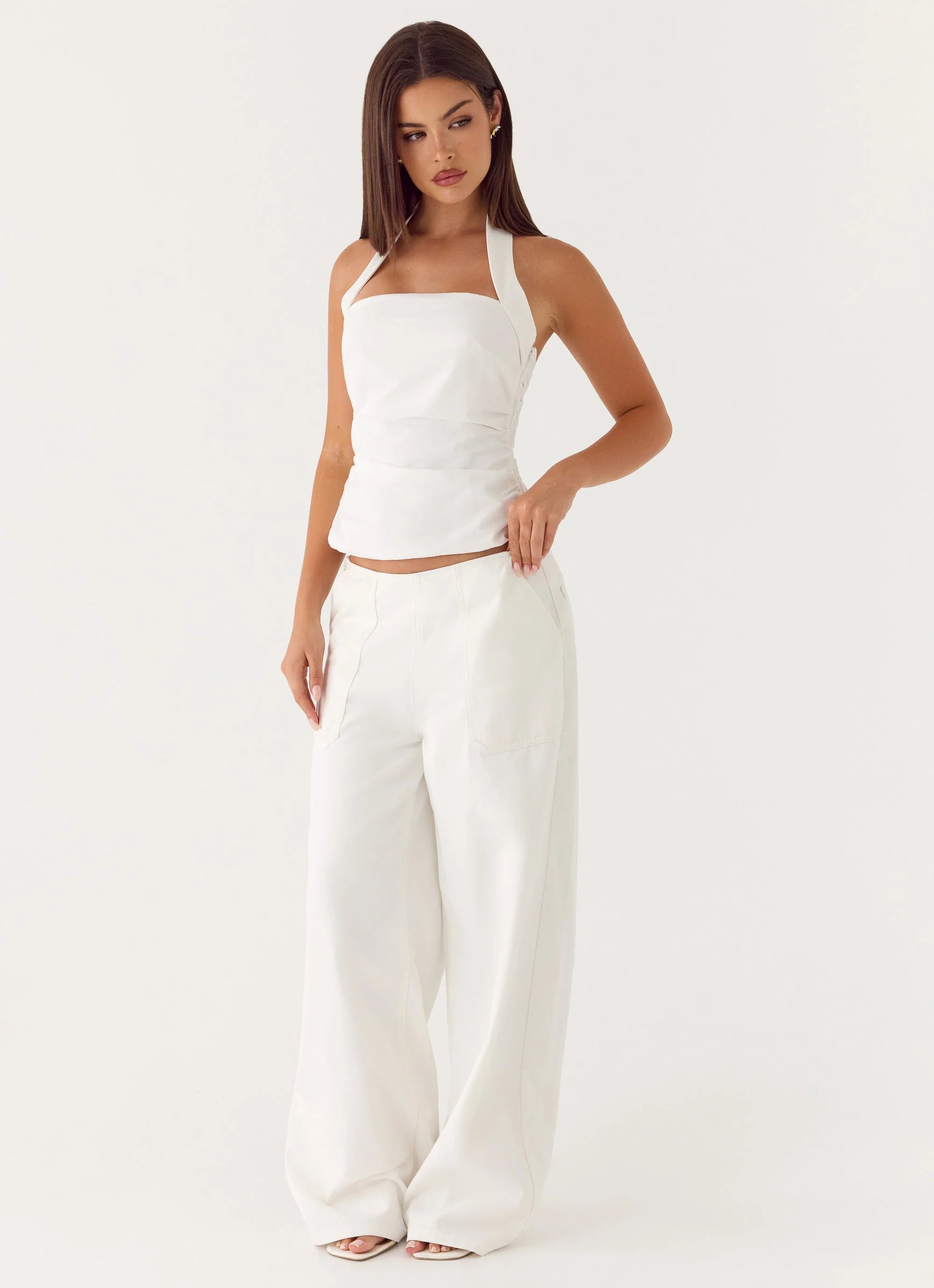 Seethal Low Rise Pants White