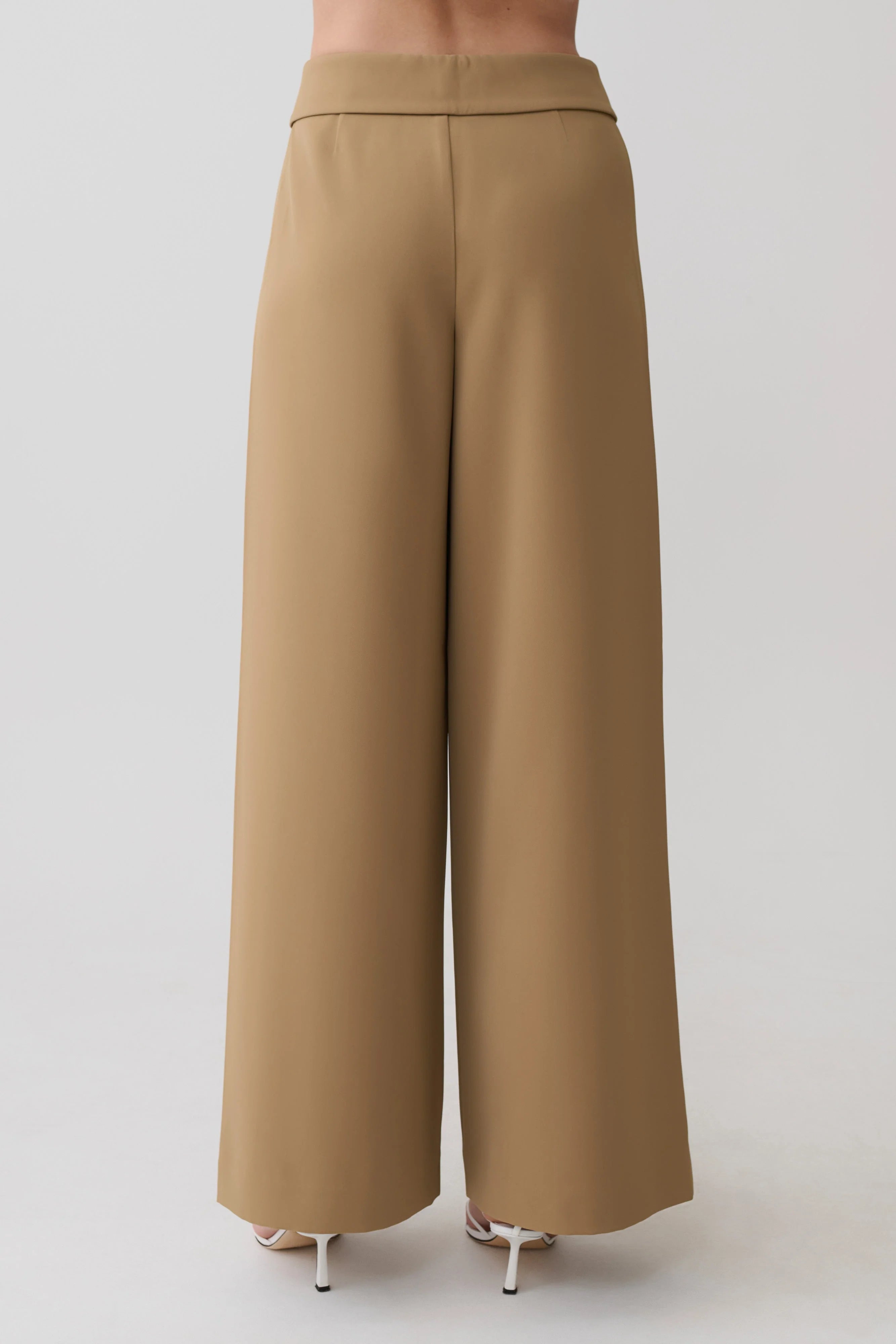 Tanya Wide Leg Suiting Pants Camel