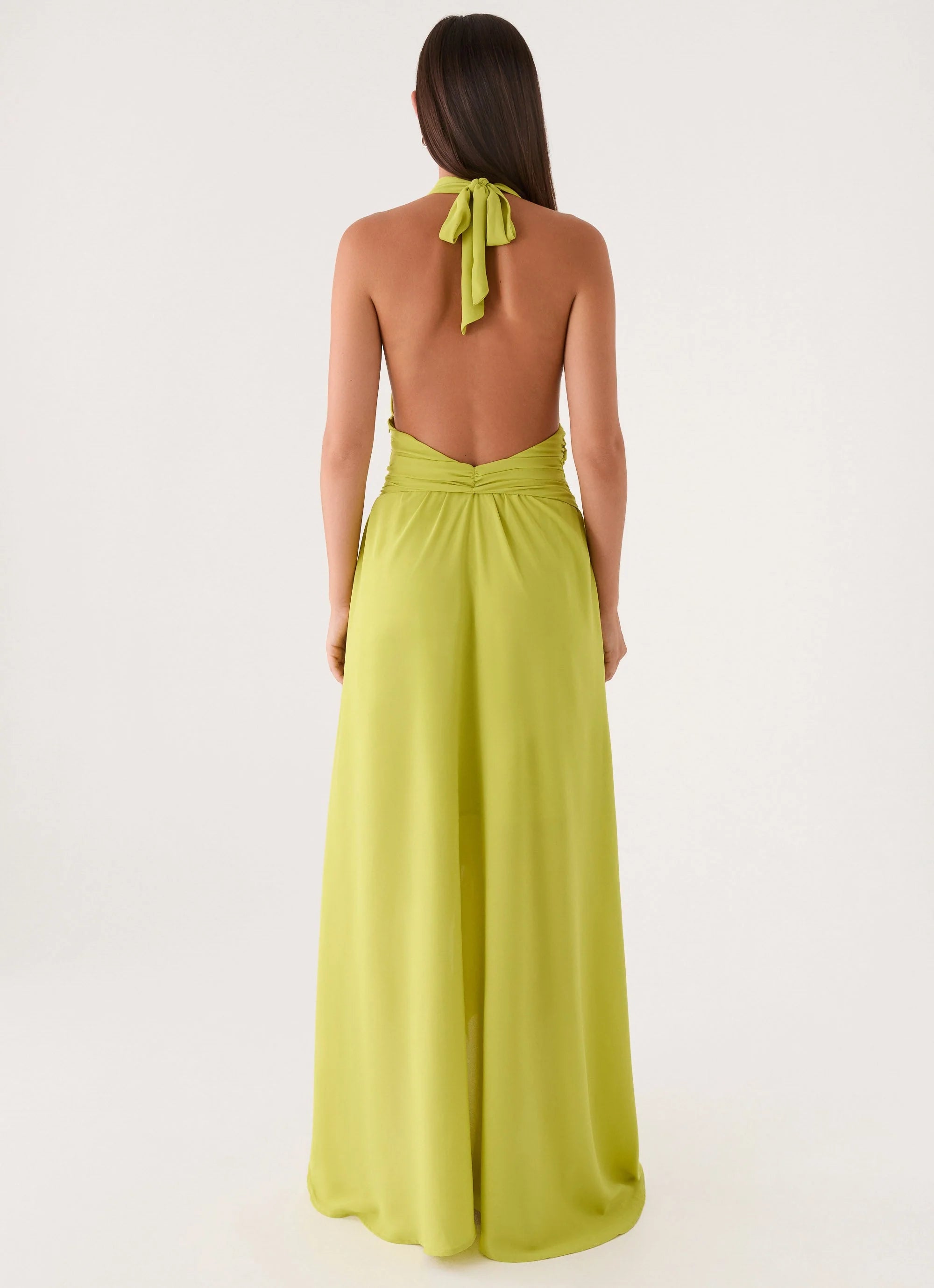 Sinead Halter Maxi Dress Lime