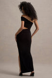 Milos Black One Shoulder Cut Out Maxi Dress With Split
