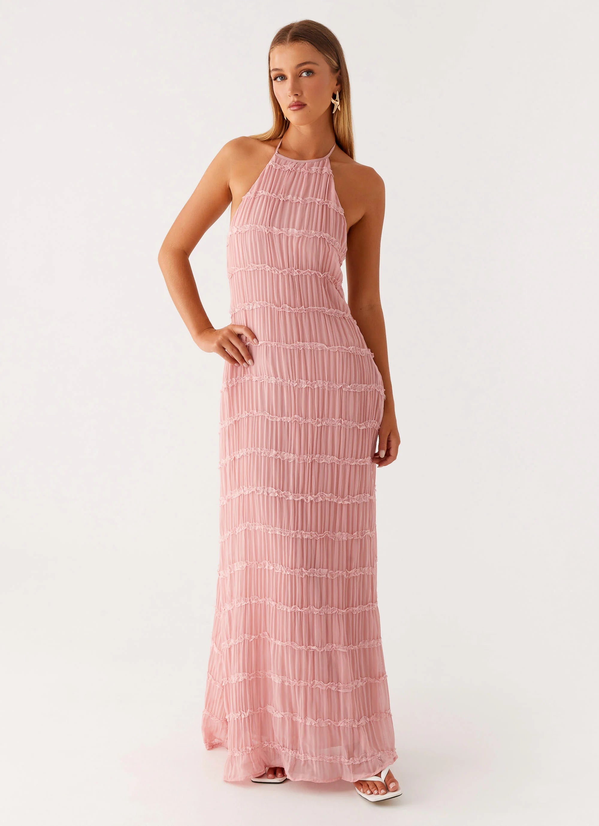 Aullie Maxi Dress Pink