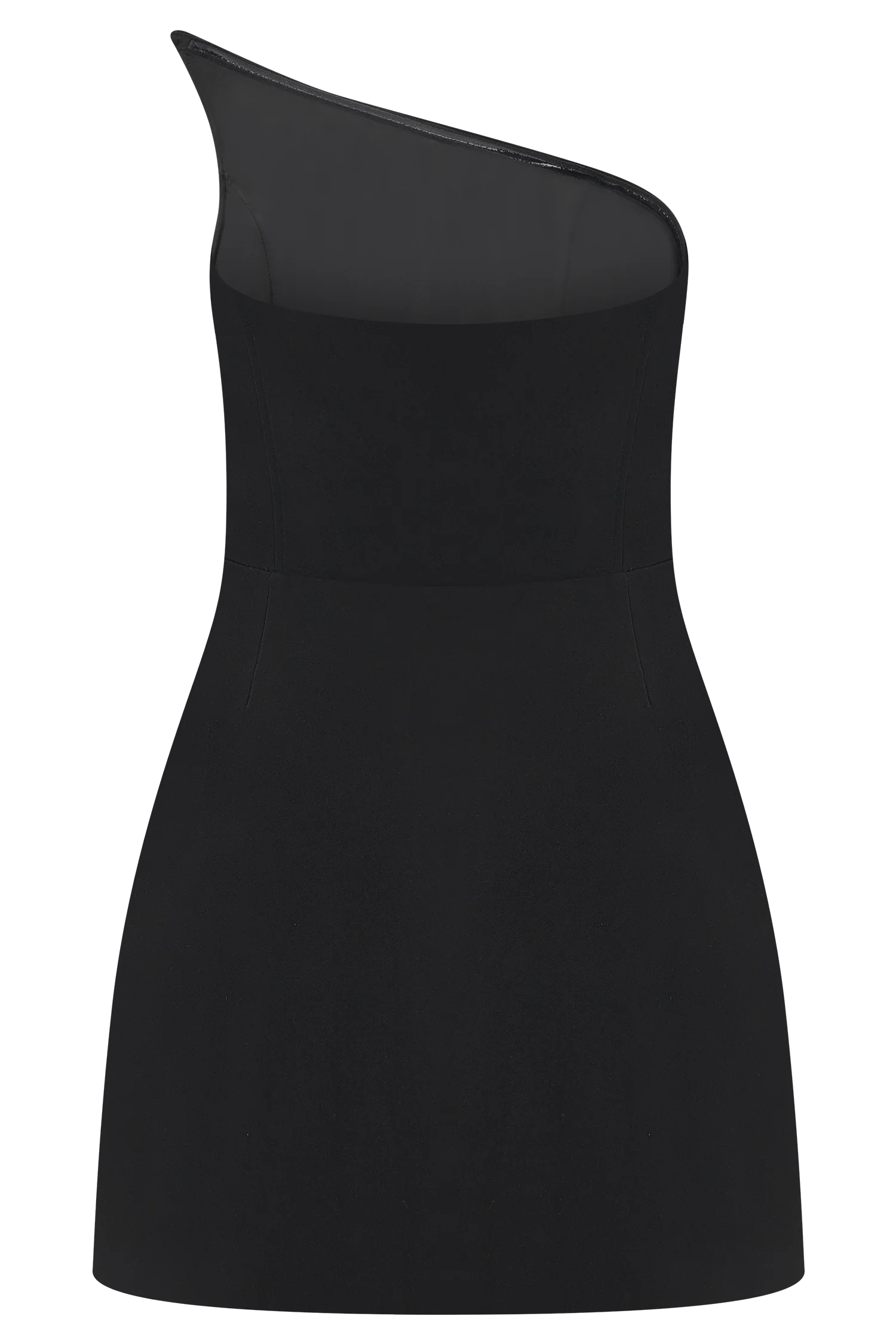 Liva Strapless Diamante Floral Trim Mini Dress Black