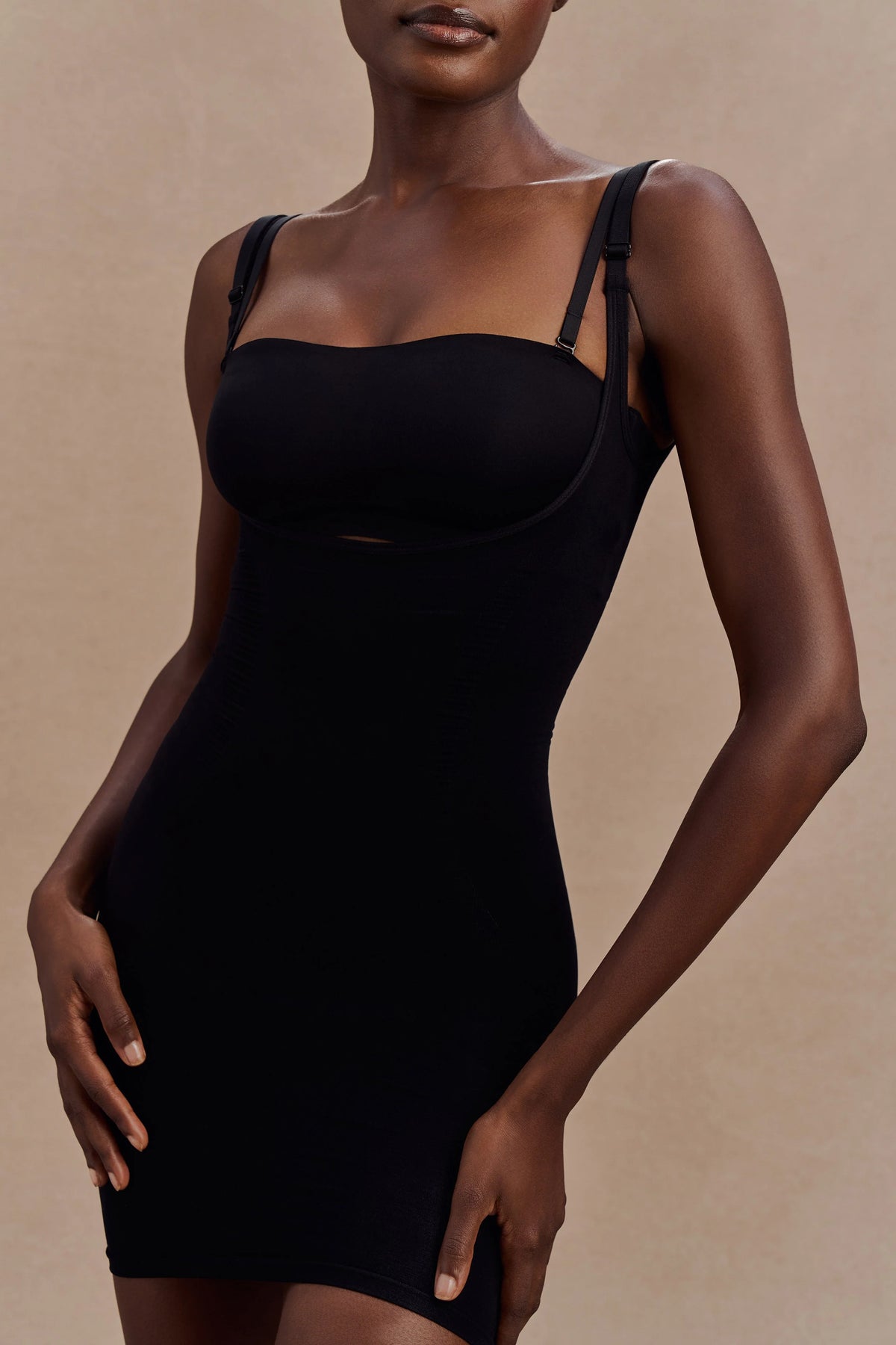 Jocelyn Backless Shapewear Mini Dress Black