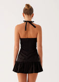 Cheryl Bustier Mini Dress Black