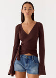 Halo Knit Top Chocolate