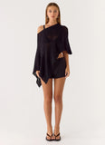 Yas Knit Cape Black