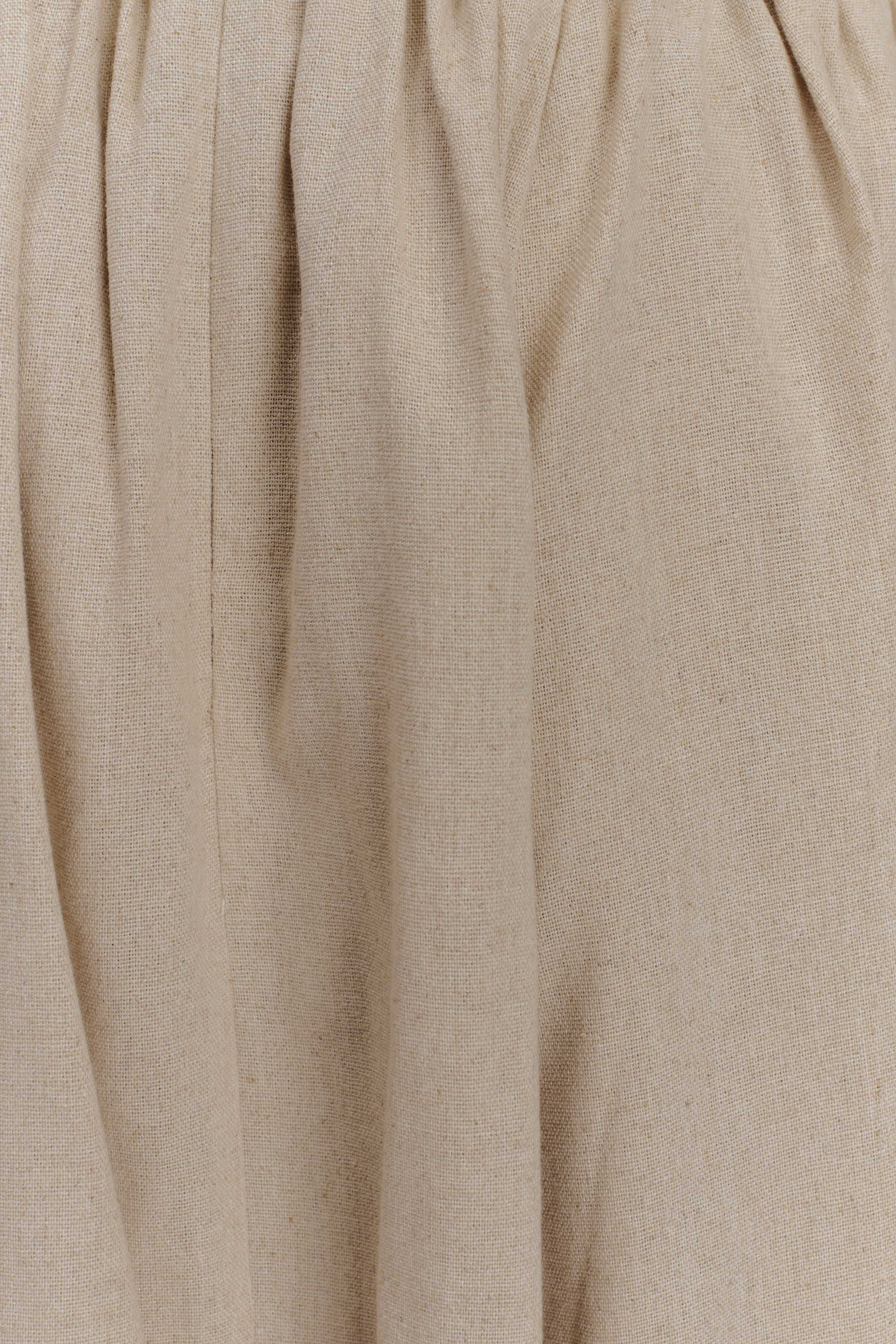 Clarence Linen A Line Maxi Skirt Natural