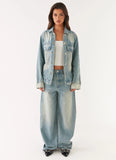Maxwell Denim Jacket Washed Blue