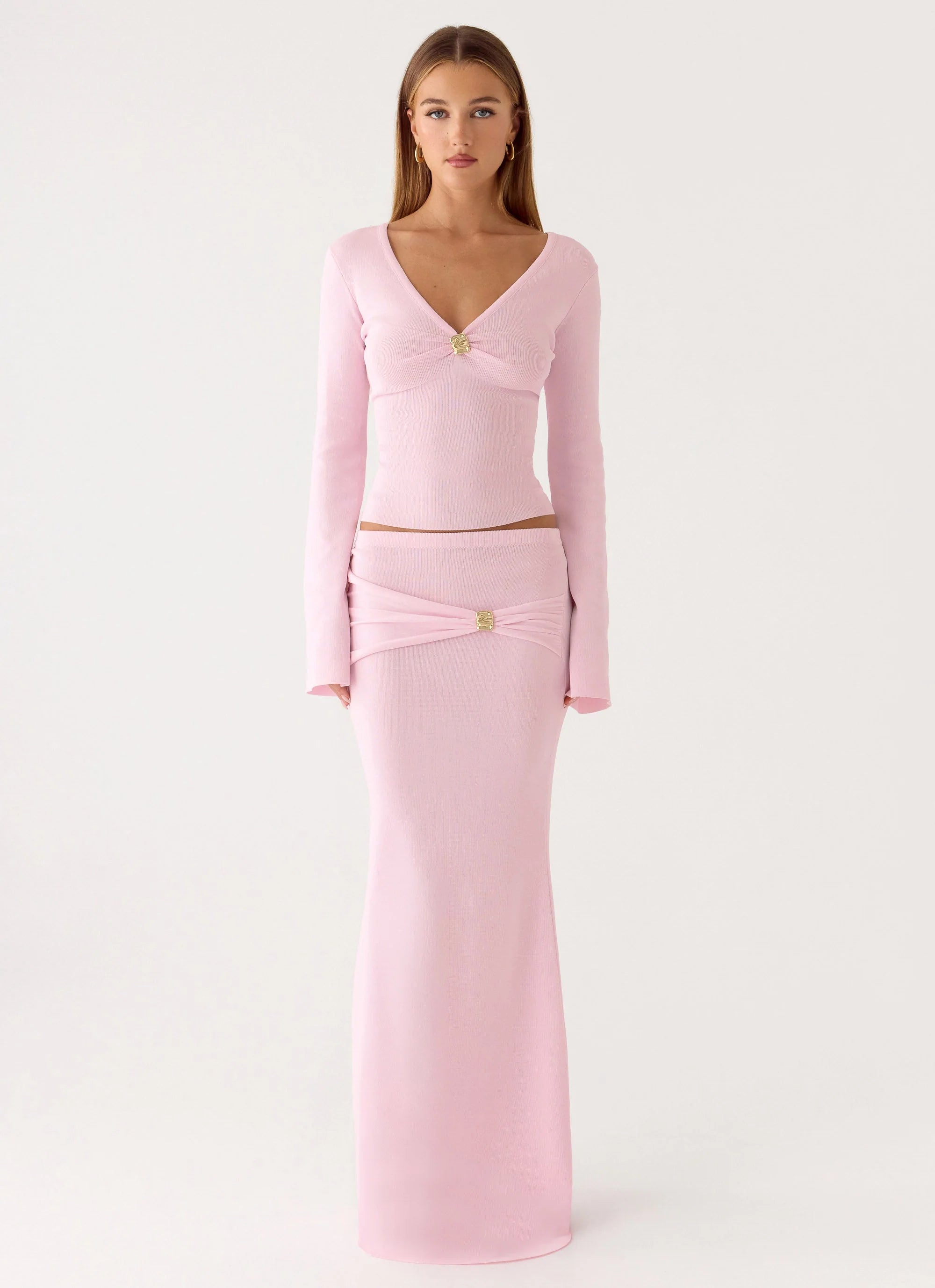 Colipso Long Sleeve Top Pink