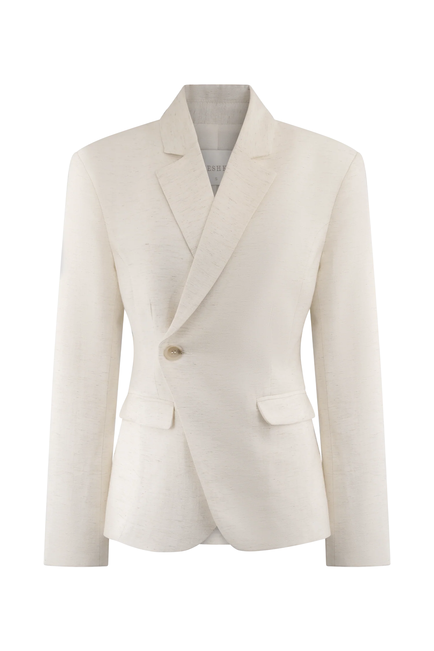 Jameson Cinched Linen Blazer Oat Marle