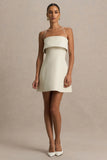 Nelly Nude Bandeau Mini Dress