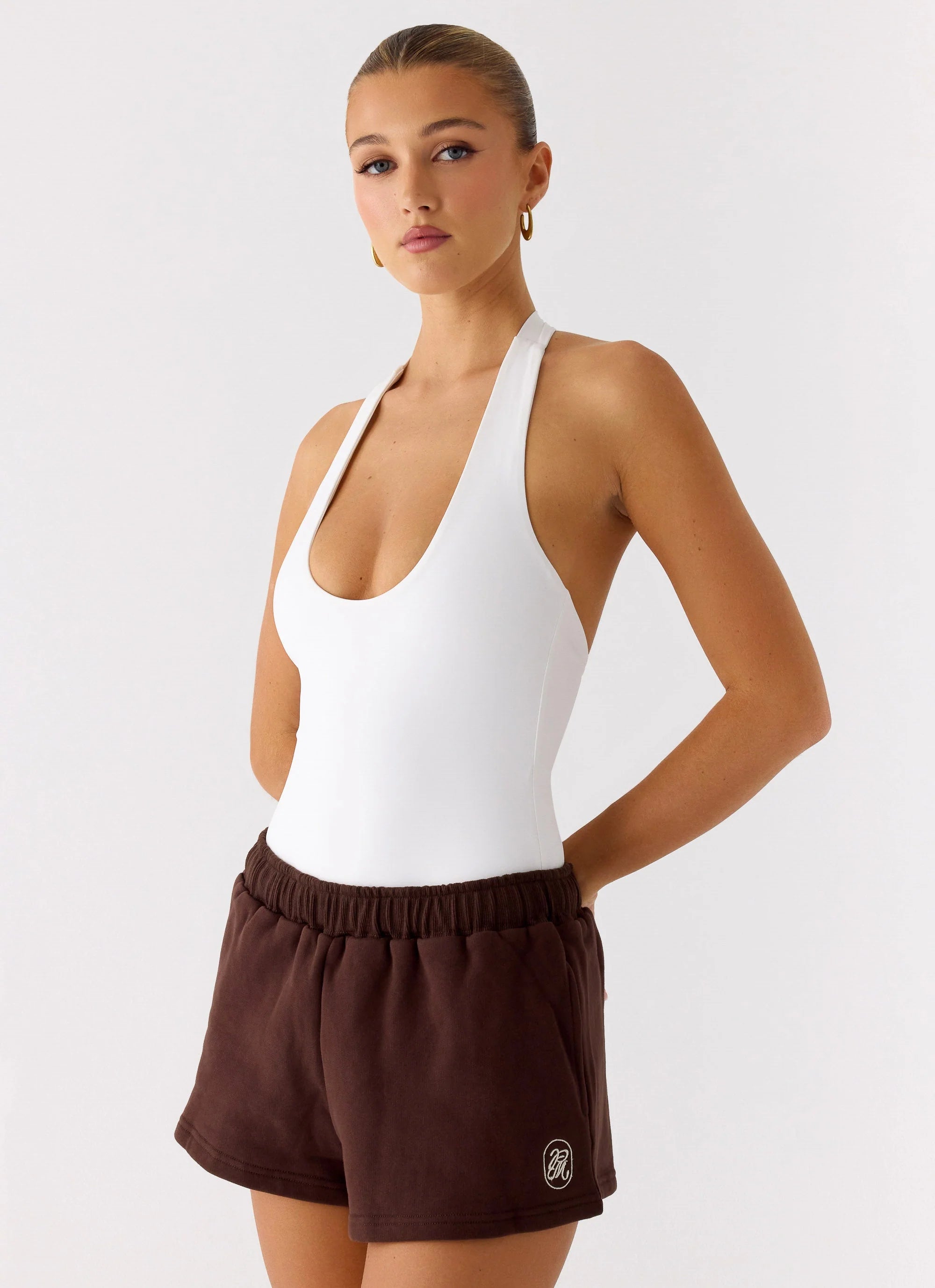 Signature Low Rise Sweatshorts Chocolate