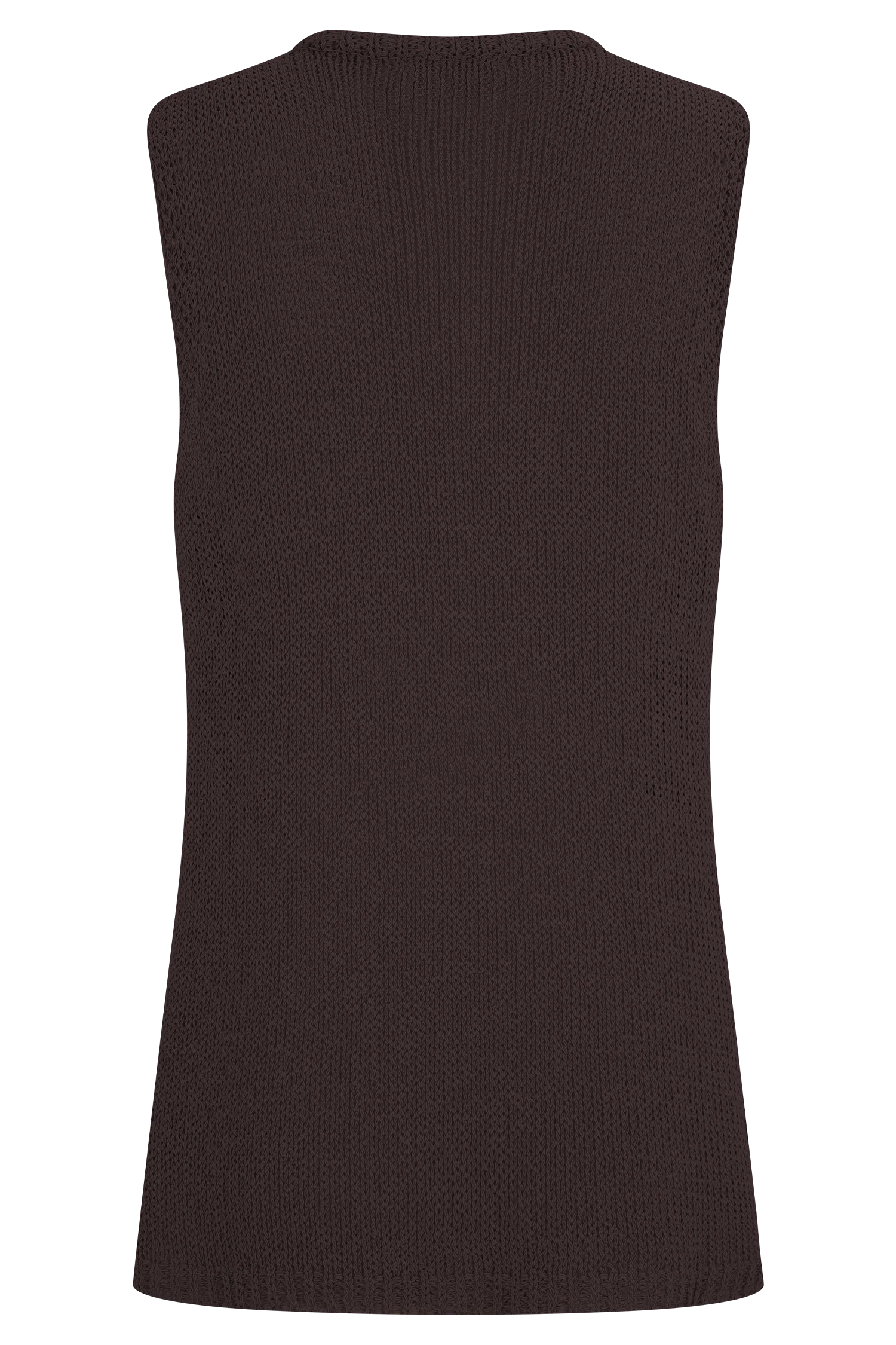 Malani Knit Top With Hardware Chocolate