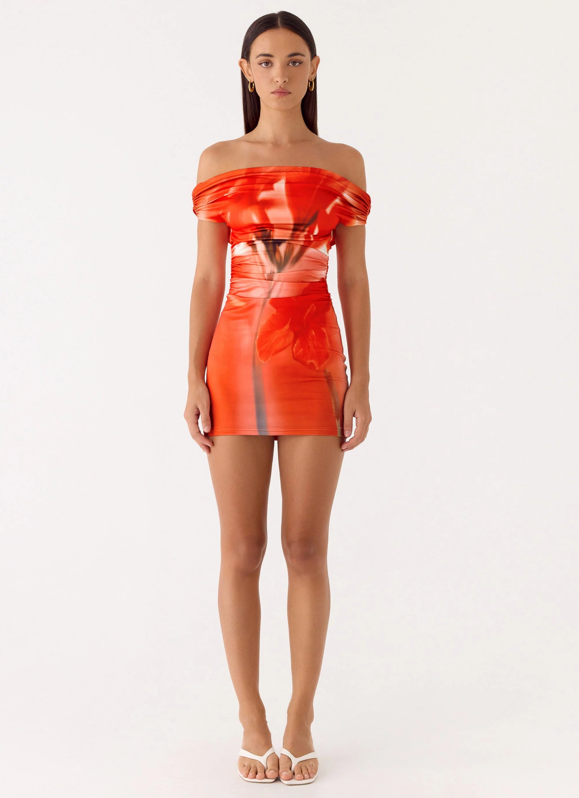Moka Mini Dress Fire Petal