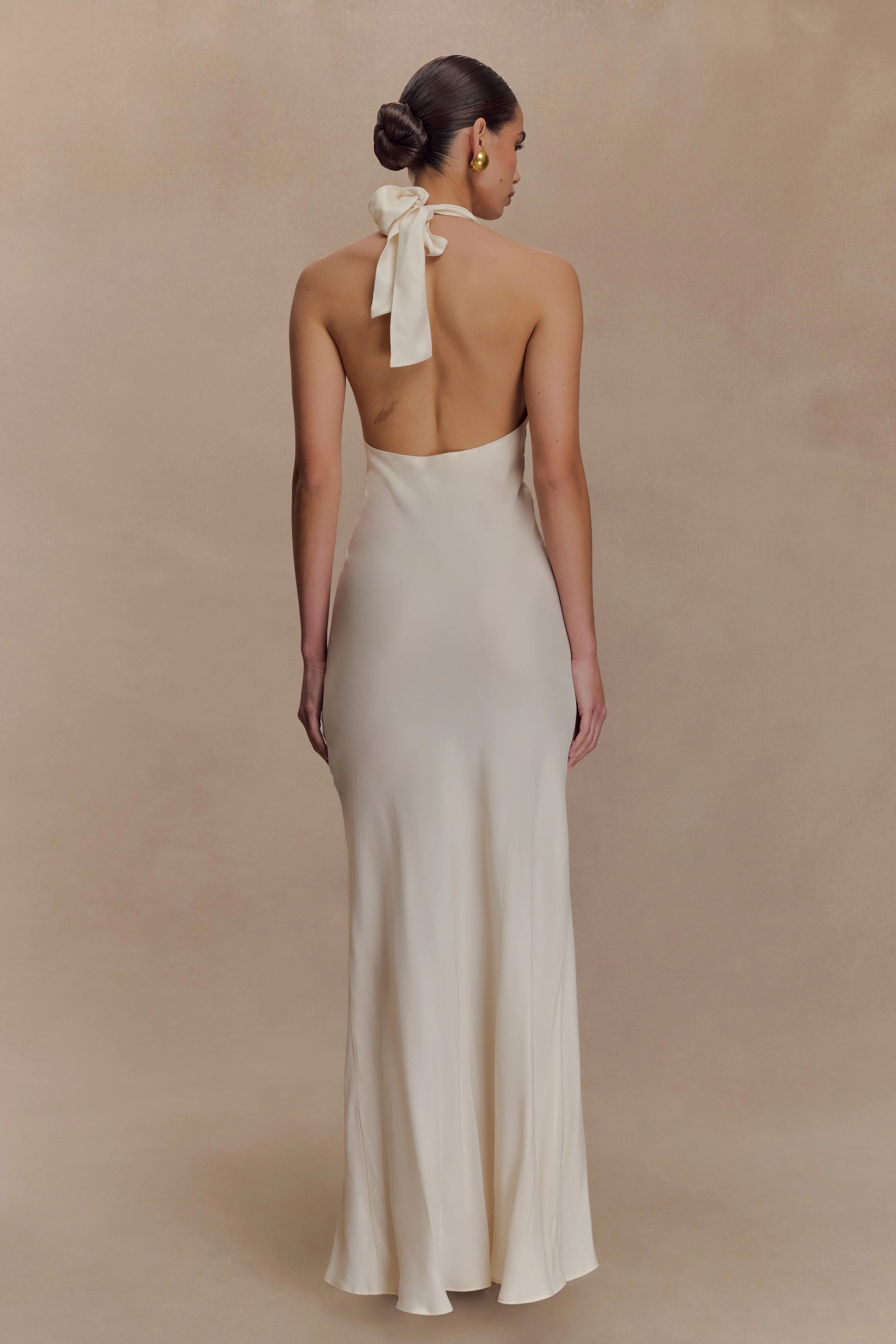 Louisiana Halter Maxi Dress Ivory